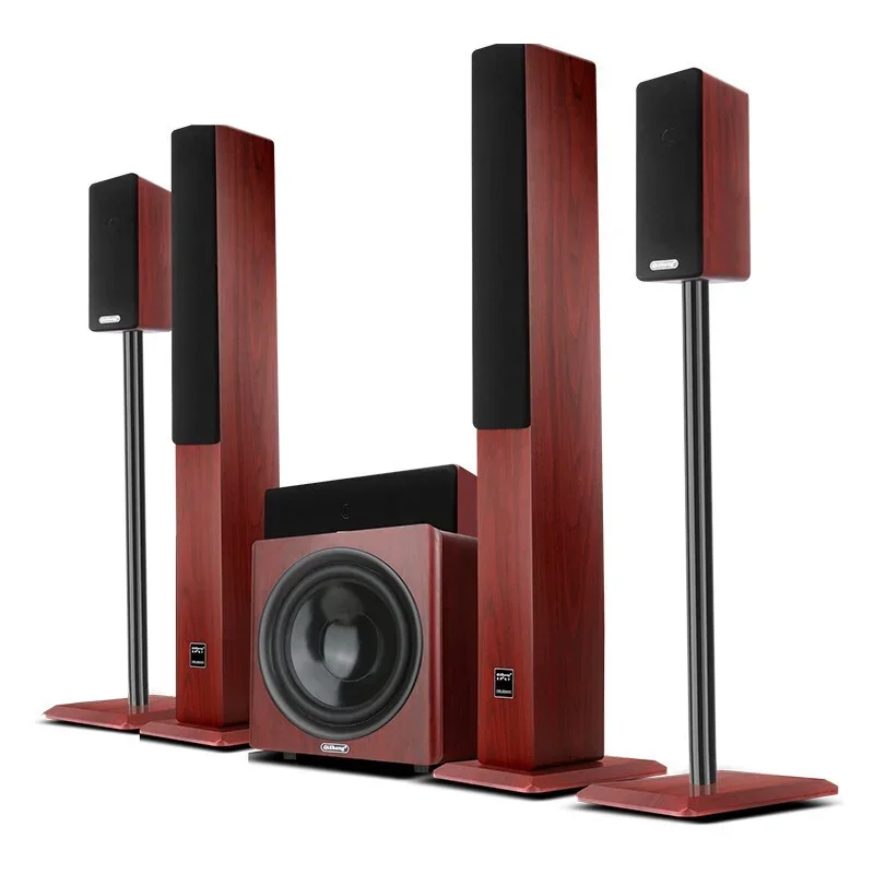 Home Cinema Bluetooth 5.1 - Haut-parleur Karaoké Audio en Bois en