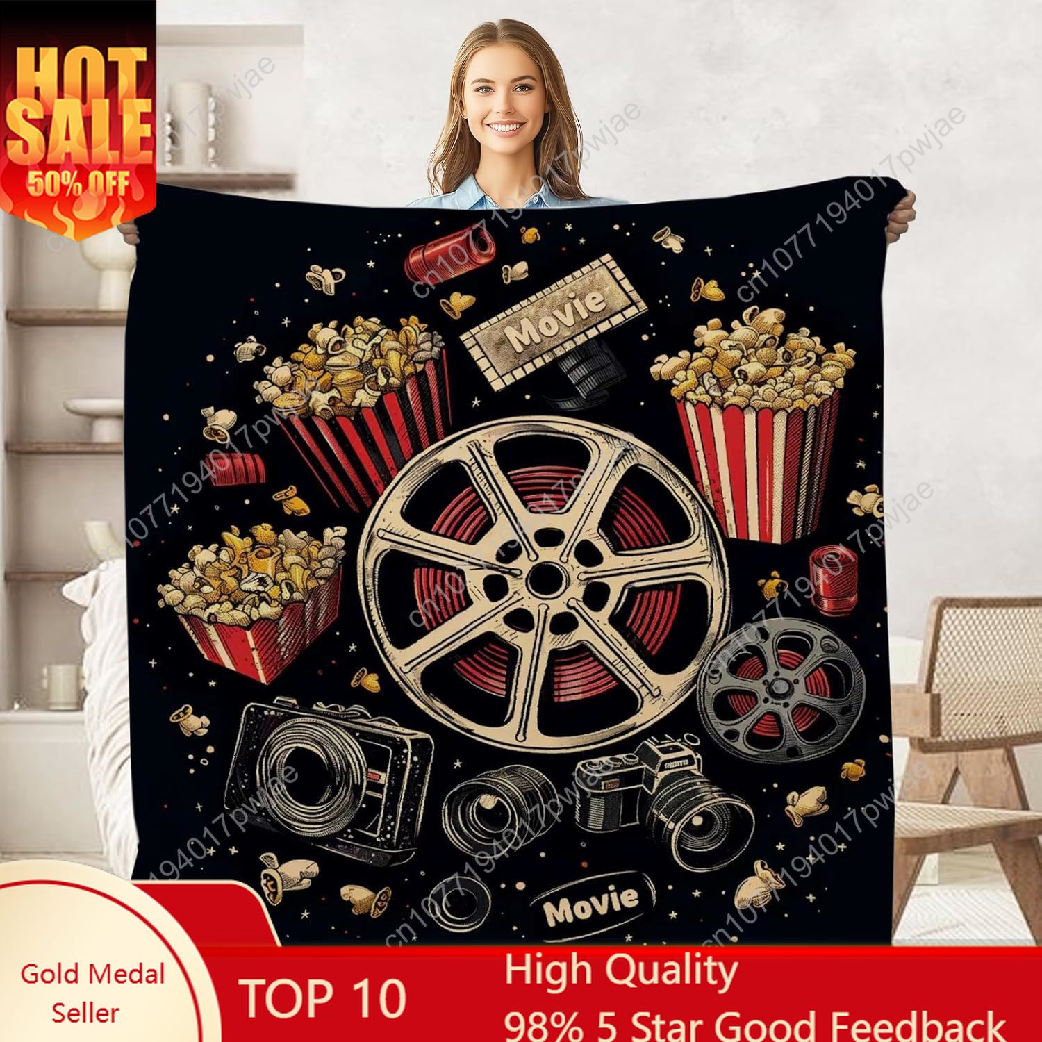 Home Cinema Kids - Couverture de pop-corn de billet de