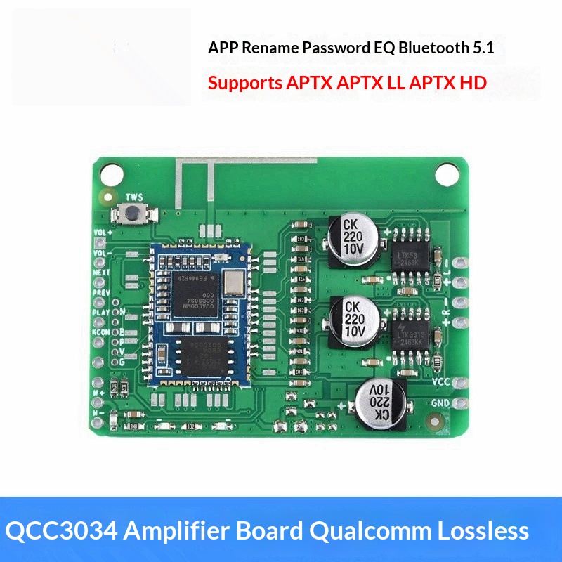 Home Cinema Bluetooth 5.1 - Carte d'amplificateur de puissance QCC3034 avec