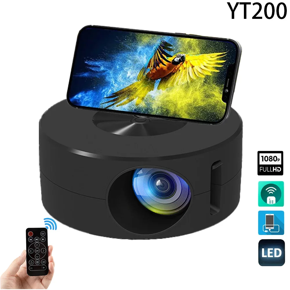 Home Cinema Kids - YT200-Mini Projecteur Vidéo Mobile LED, Lecteur