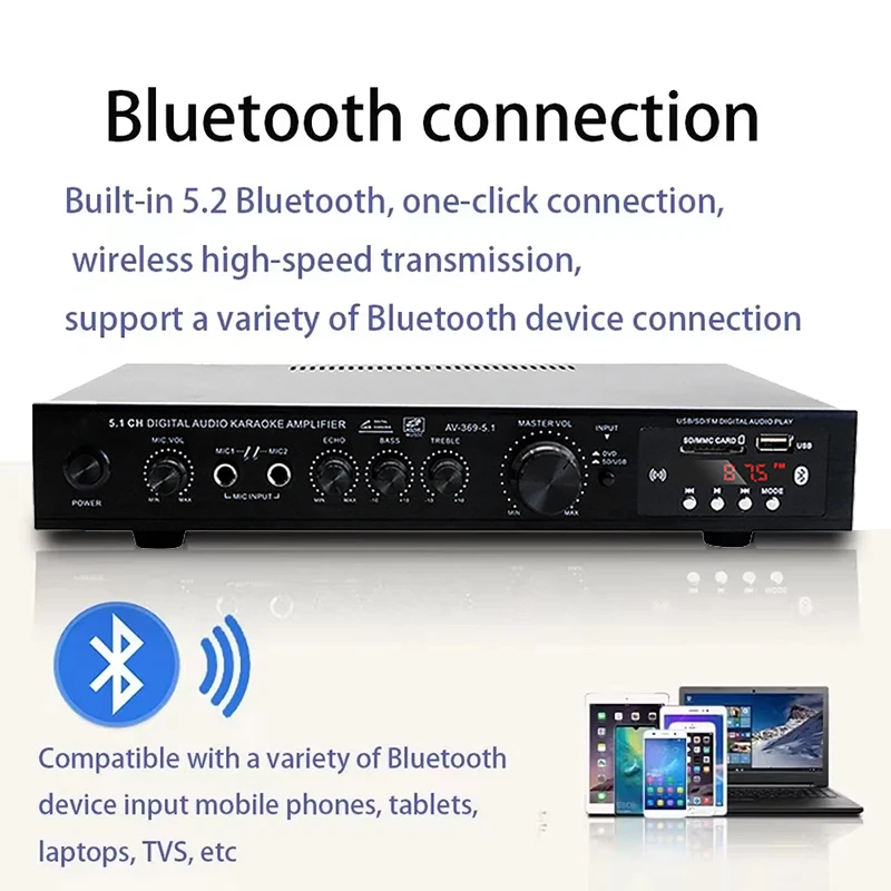 AV-369BT Bluetooth 5.1 amplifi - Home Cinema Bluetooth 5.1 avis et prix